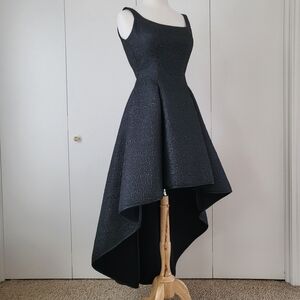 Nicole Miller Textured Black High Low Gown Size 2